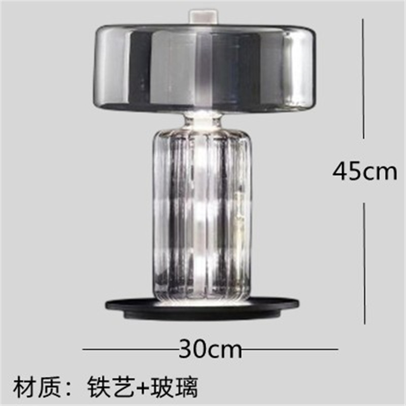 クリエイティブデザイン北欧シンプルで豪華な電気スタンド寝室ベッドヘッドランプ感リビング装飾ガラス|undefined