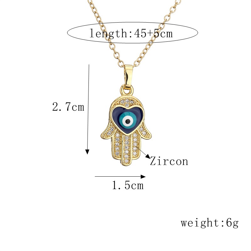 Fashion Geometric Copper Inlay Zircon Necklace display picture 1