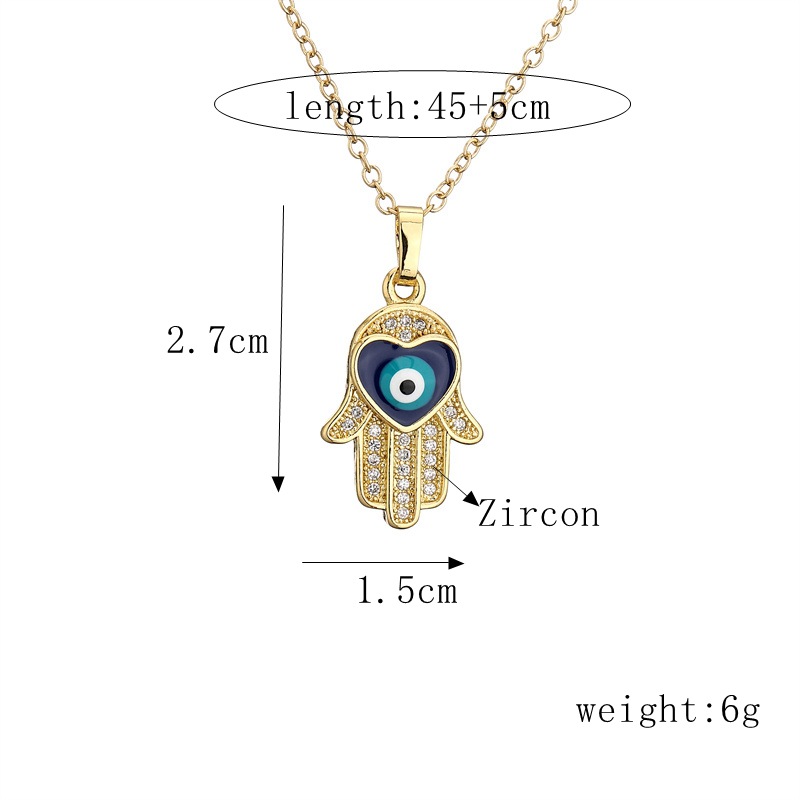 Fashion Geometric Copper Inlay Zircon Necklace