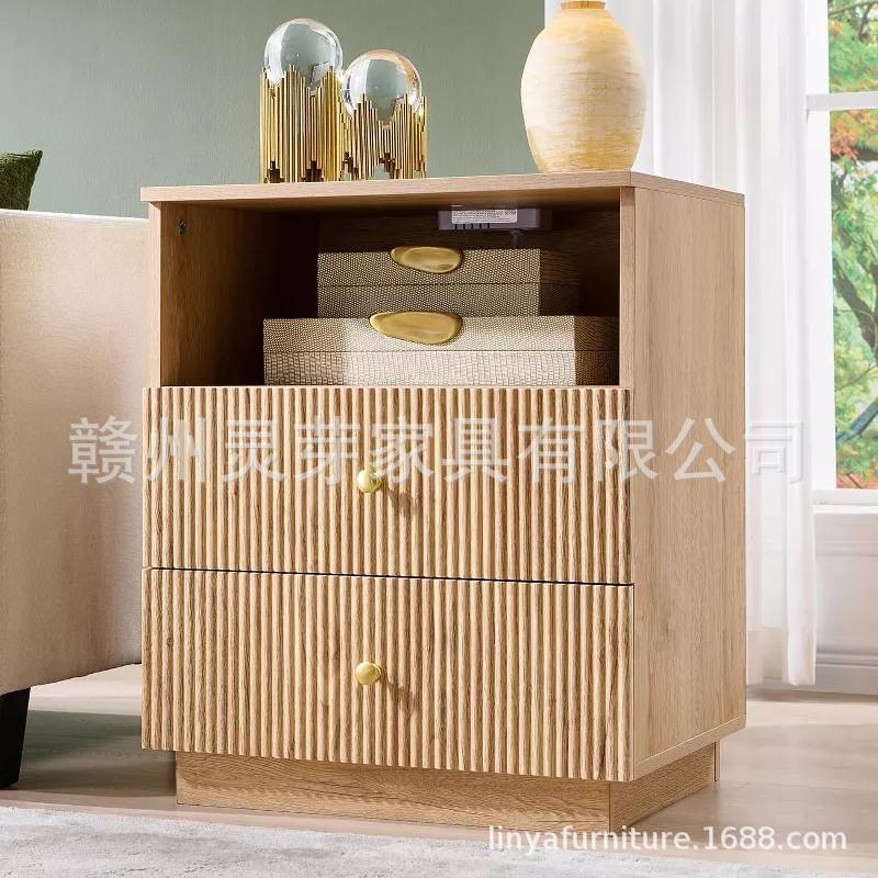 Mesita de noche personalizada transfronteriza con luces LED, recargable, pequeña, sencilla, moderna, para el hogar