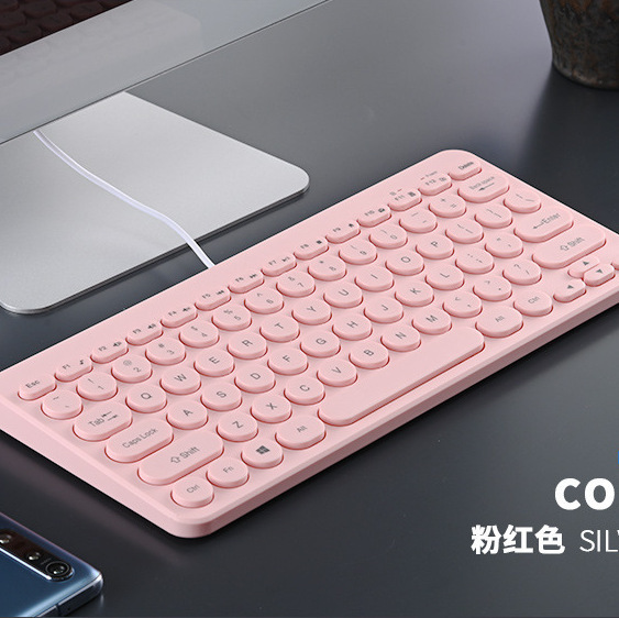 Cross-border supply portable K380 mini keyboard USB wired keyboard round keycap desktop computer small keys