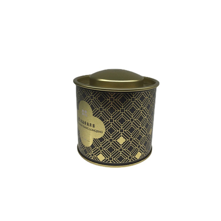 Fabricantes de té de estaño té negro té verde Juzhu Longjing empaque lata de hierro sellado caja de cubierta cóncava
