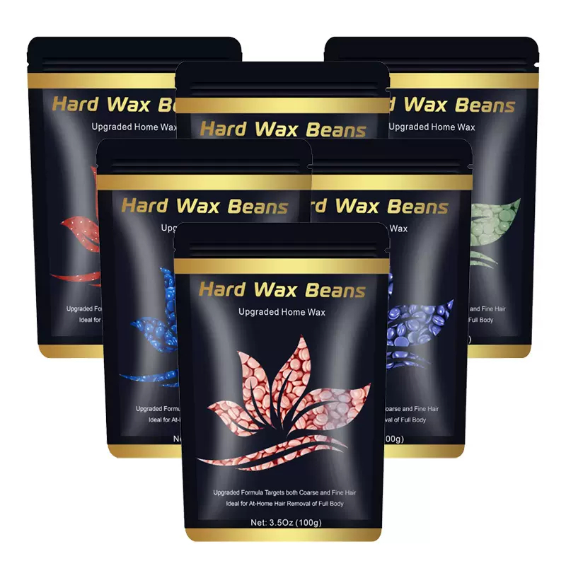 脱毛蜡豆固体硬蜜蜡疗豆叶子包装深层脱毛10色可选美容院热销款