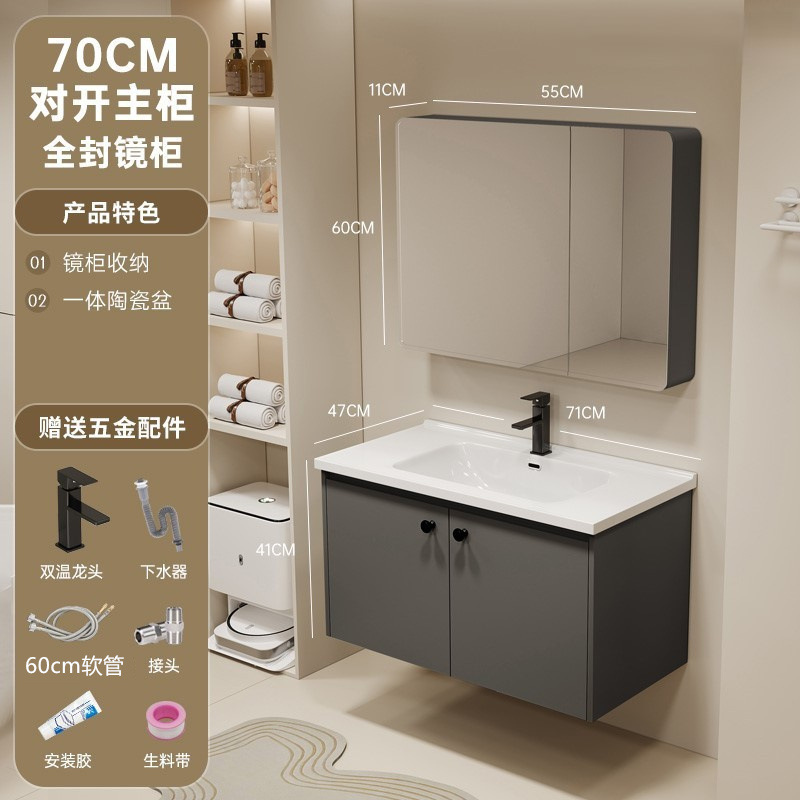 gabinete de baño de aluminio espacio lavabo cerámico de mano lavabo gabinete combinado lavabo lavabo lavabo