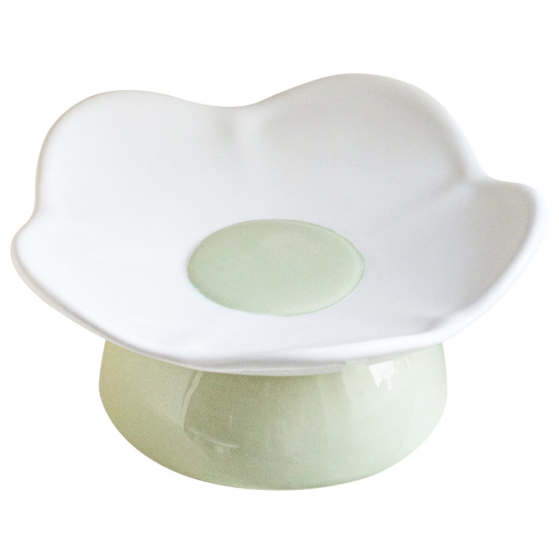 Tacos de cerámica anti-derribe para gatos, tacos de mascotas para gatos, grano para perros, bocadillos congelados enlatados anti-cuello, platos para gatos, platos para gatos