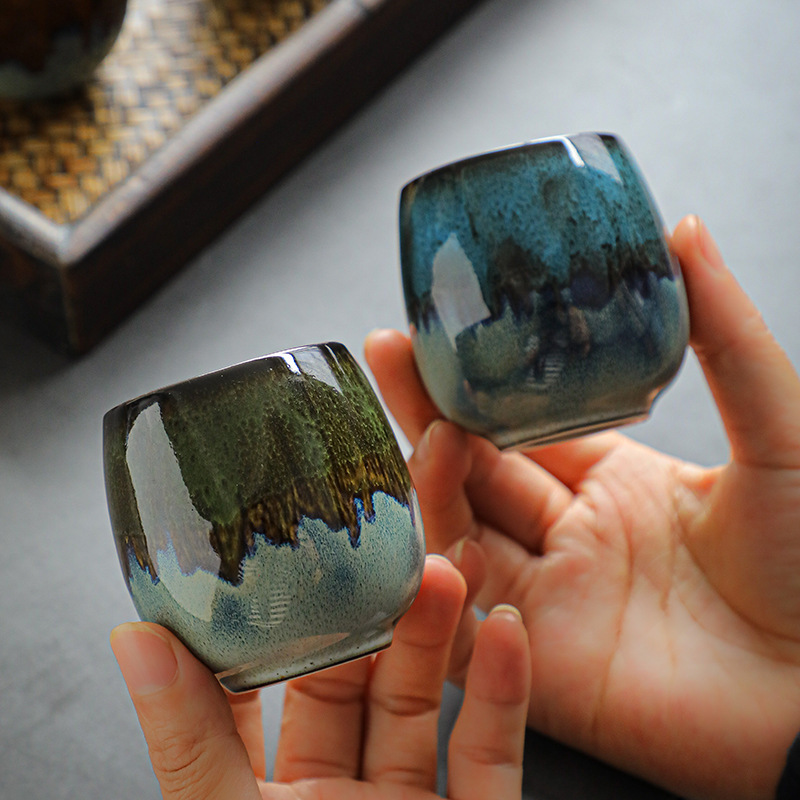 Transfronterizo exclusivo 80ml horno de cerámica cambio concentrado taza de café pequeño tamaño creativo mano más caliente espíritus maestro taza de té entrega