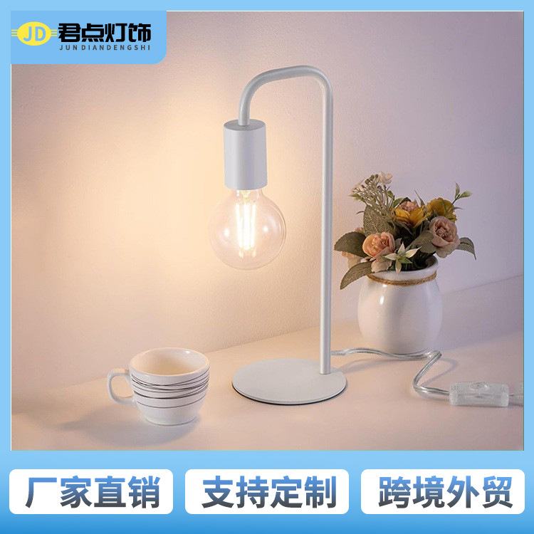 Amazon explotó Zhongshan lámparas retro estilo industrial nórdico moderno creativo lámpara de escritorio de hierro forjado dormitorio estudio