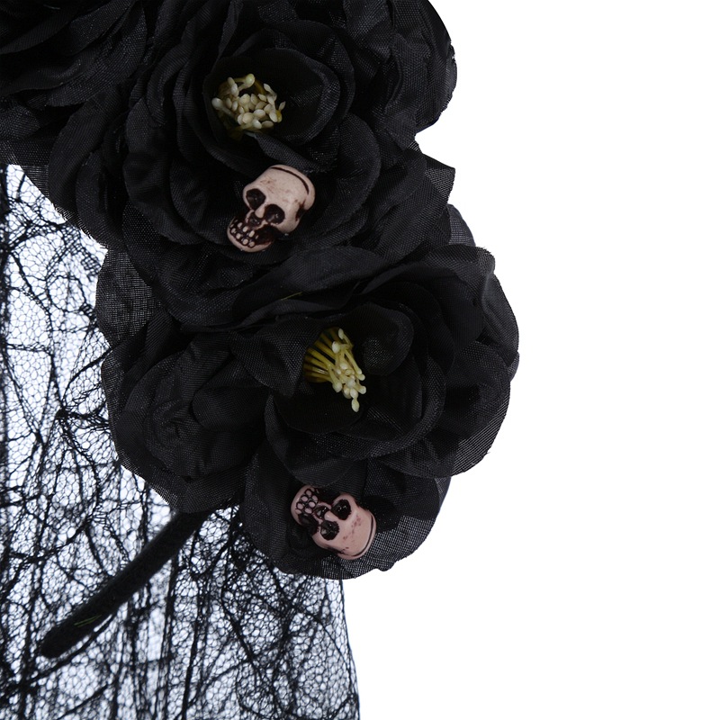 Daily Occasion Halloween Festival Halloween Gothic Lolita Women's Flower Skull Epoxy Hair Band
