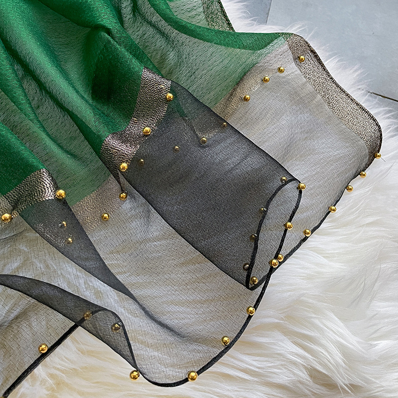 Hangzhou sciarpa di seta stile perla femminile primavera e autunno sciarpa di seta di gelso versatile commercio di scialle in filo d'oro madre_voghion.com