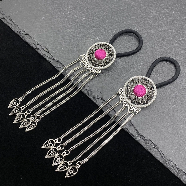 Style 2 antique silver fabric rose red (one price)