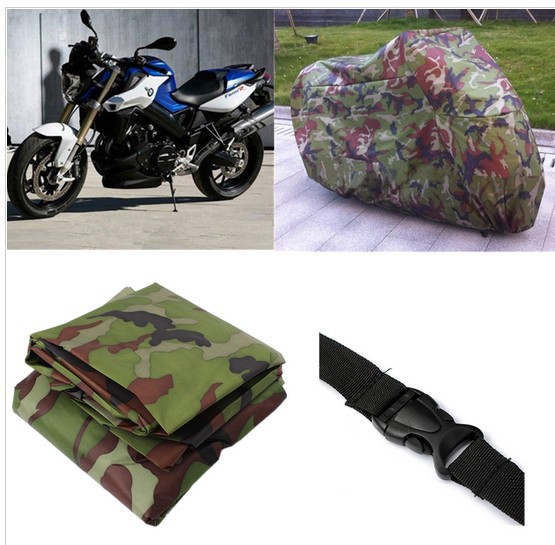 190t Camouflage Silver-Coated Motorcycle Cover Electric Car Cover Body Car Clothing Sun Protection Sunshade Rainproof