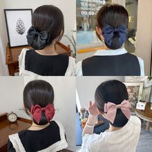 职业头花女韩版银行护士空姐丸子头蝴蝶结发夹饰品成人盘头发网兜