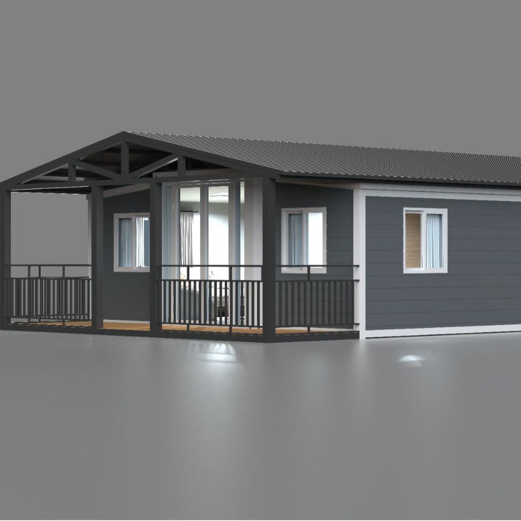 Casa de caja plegable transfronteriza casa de expansión móvil tipo doble ala desmontable y plegable casa de tablero móvil de contenedor residencial