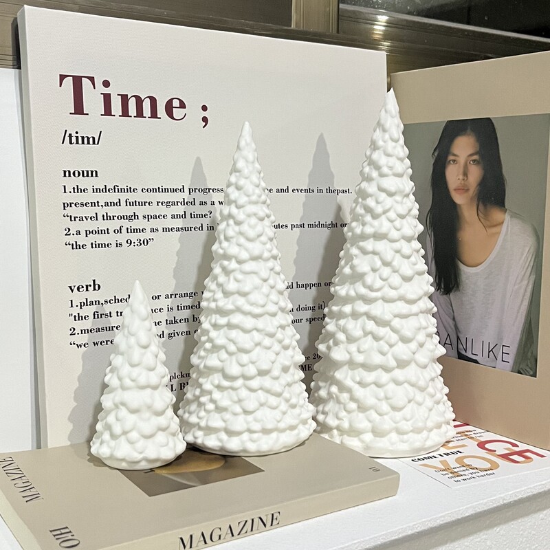 セラミッククリスマスツリーナイトライト家庭用インスタ风雰囲気感装饰北欧クリエイティブデスクトップ置物シーンアレンジ|undefined