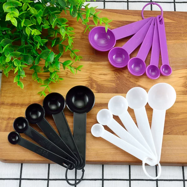 Plastic measuring spoon set 5 piece set with scale baking meter color DIY measuring spoon spoon baking tool set