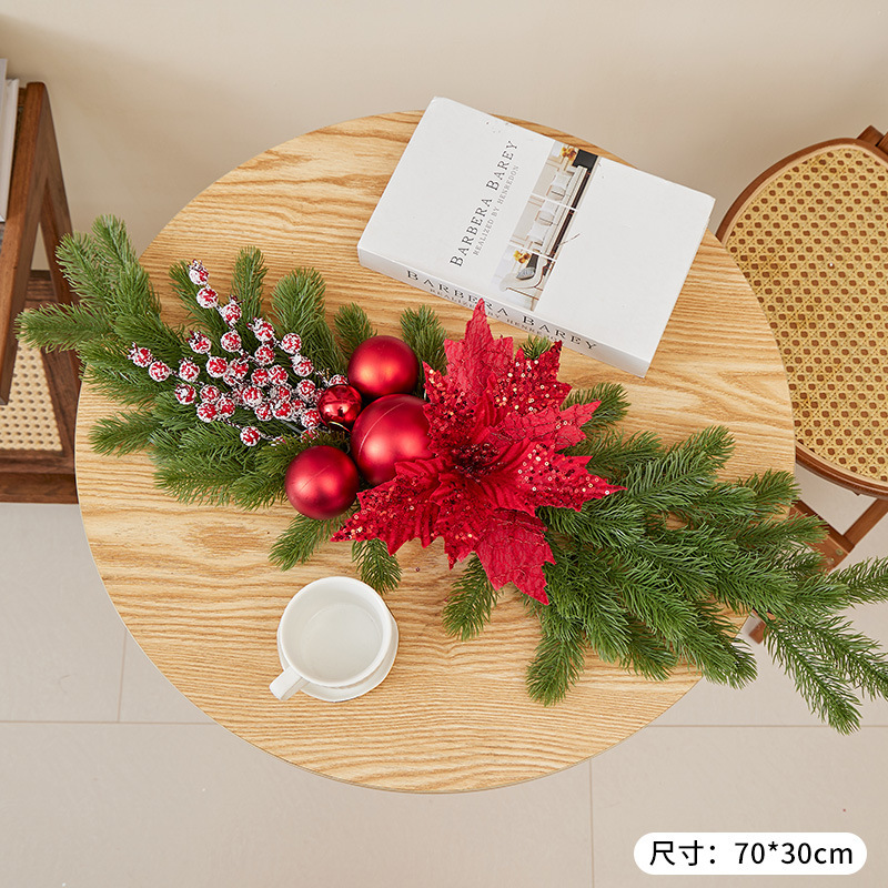 純粋なPEクリスマス藤条牛角クリスマス装飾品暖炉階段飾りクリスマス藤条シミュレーション装飾品|undefined