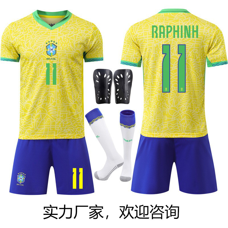 Camiseta de fútbol Copa América Brasil # 10 Rodríguez Lafina Neymar camiseta de tendencia idéntica