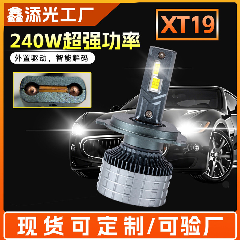 Xintianguang Car Led Headlight Bulb with Dual Copper Tubes, High Power H4H7H11, Popular in Middle East and South America, Super Bright and Waterproof