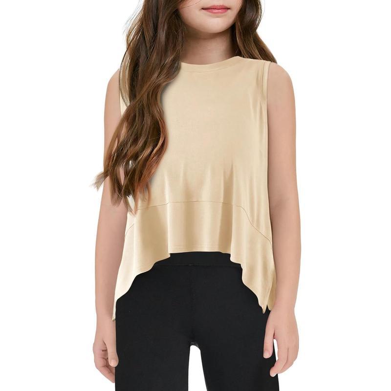 I 10674 Sleeves Round Neck T-shirt, sleeveless round-neck top
