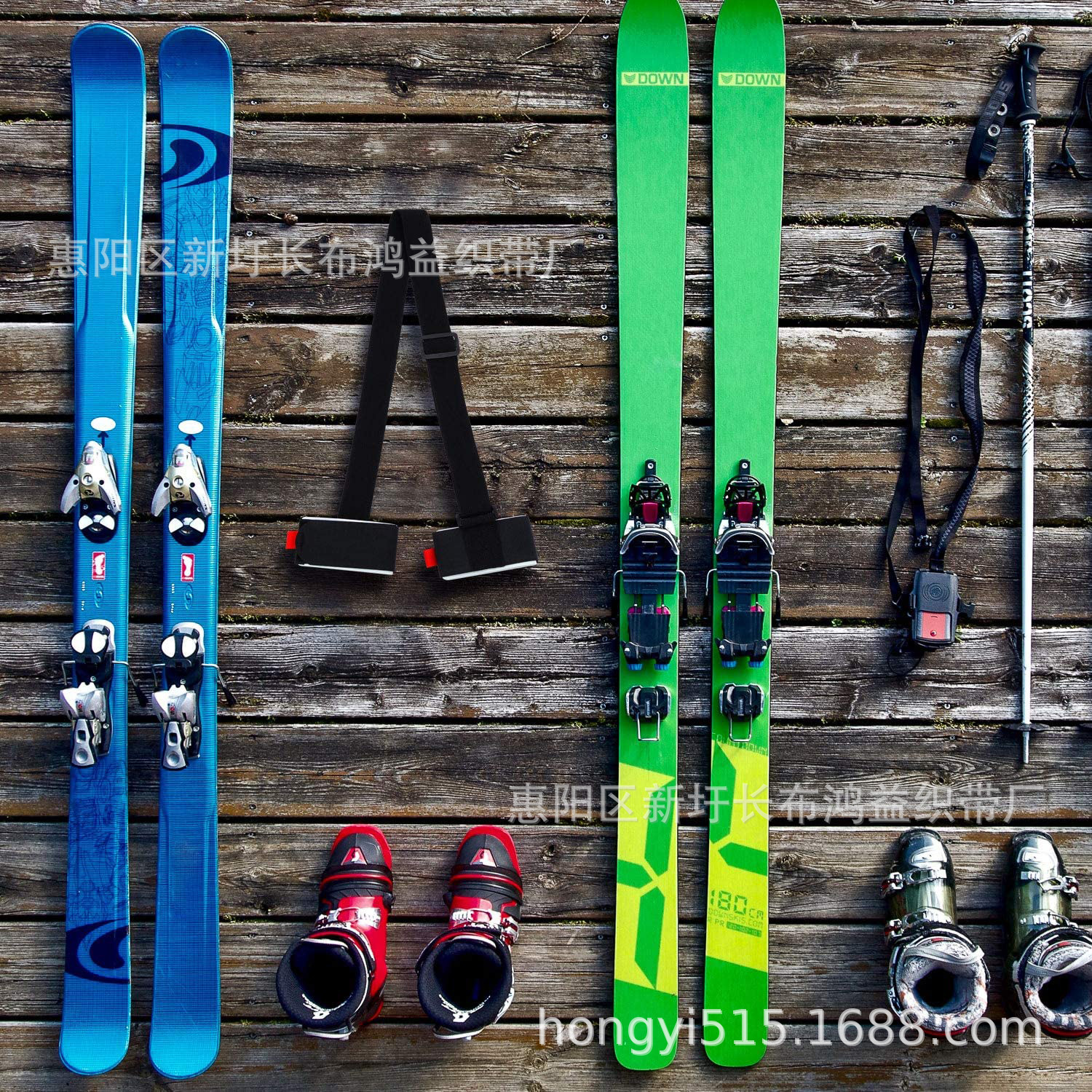 Correa de esquí de retención ajustable anti Scratch esquí conveniente manos libres niños mujeres hombres accesorios de esquí