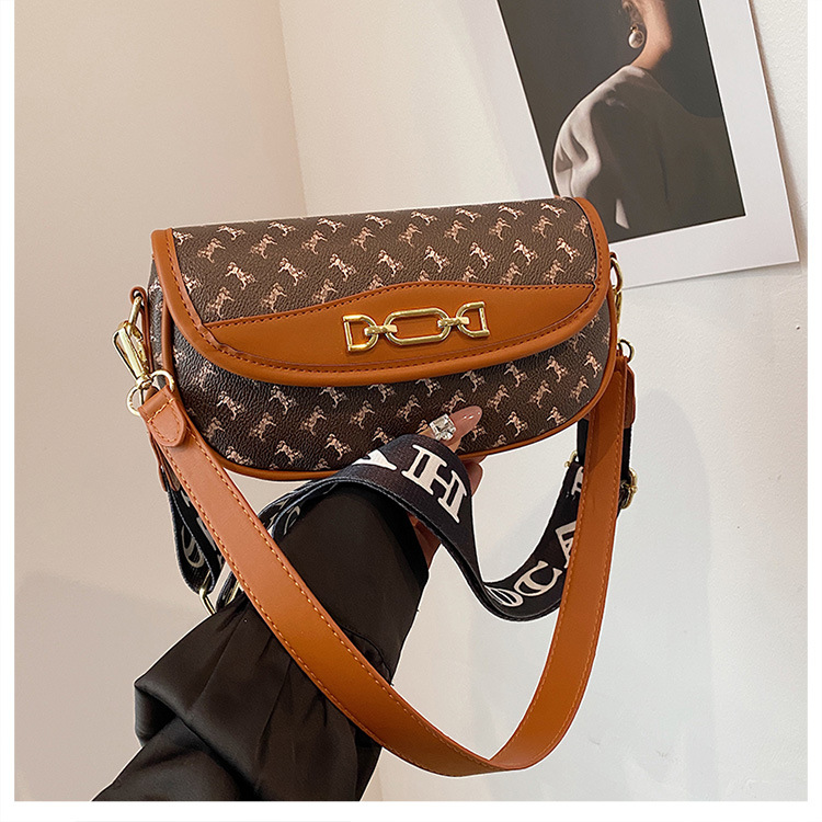 New High-end Fashion Texture Printed Armpit Bag European And American Retro Trend Handheld Single Shoulder Diagonal Cross Bag Popular Item_voghion.com