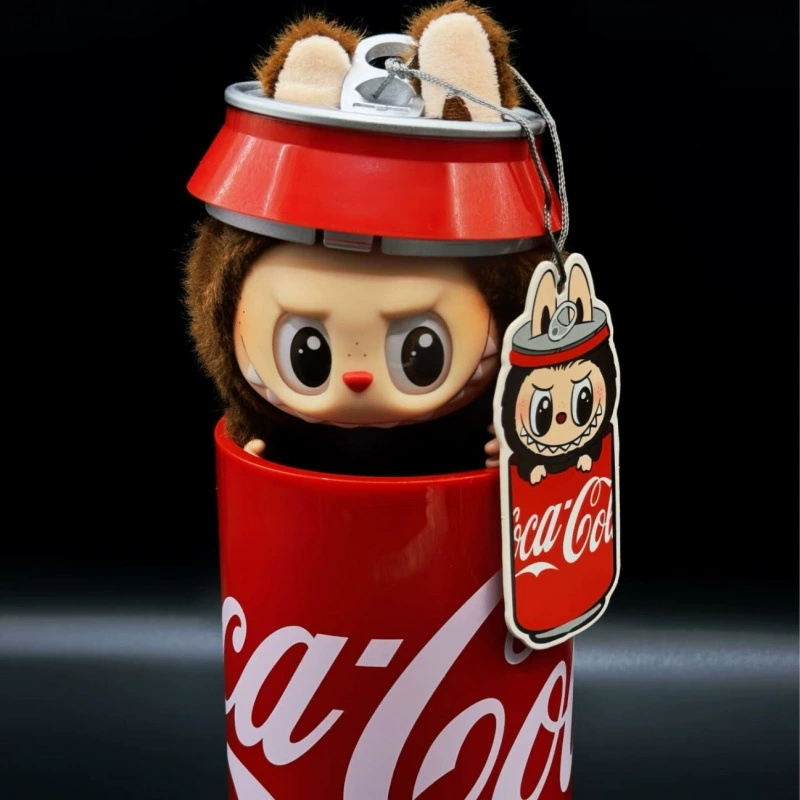 Третье поколение Labubu Cola серии Pop Mart сидит на вечеринке трендовые игрушки, плюшевый блайнд-бокс POPMART