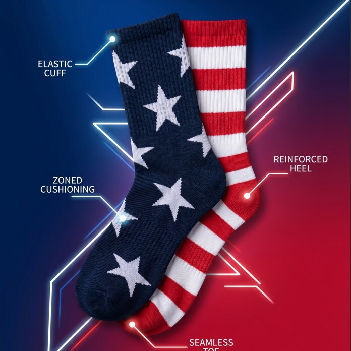 Foreign trade men's socks with national flag print, holiday gift, unisex mid-calf socks for cross-border trade Foreign trade men's socks with national flag print, holiday gift, unisex mid-calf socks for cross-border trade