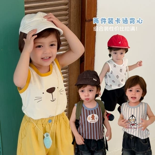 现货 大小卷Heyhoney26夏季儿童背心两件组合男女宝宝可爱-210259