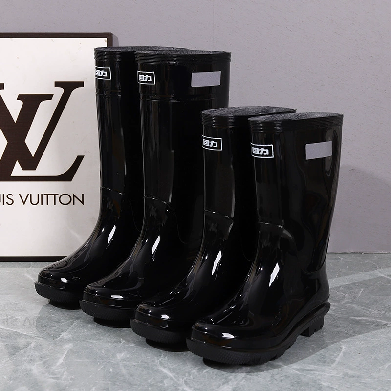 Новые 889 туфли от дождя мужской водонепроницаемый нескользящий износостойкий утепленный промышленные сапоги с высокой трубкой сапоги от дождя мужской утолщенный дно водяной обуви