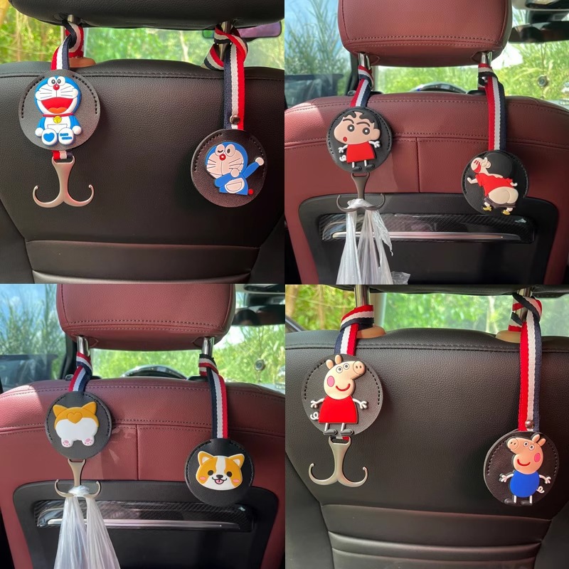Automóvil gancho asiento trasero multifuncional en el automóvil interior en el automóvil trasero pequeño gancho invisible lindo suministros de automóvil