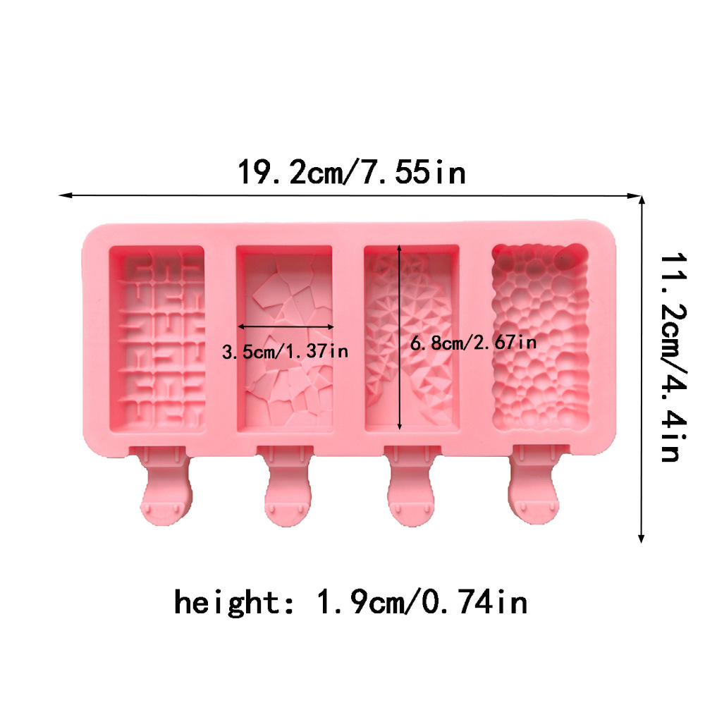 4 forma de burbuja helado 227 molde de silicona pastel helado pudín molde de postre jabón utensilios