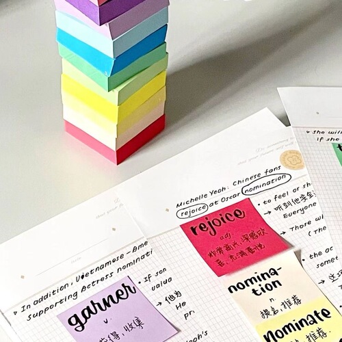 ins colorful small square sticky note tearable sticky mini note paper student notes multifunctional index sticker