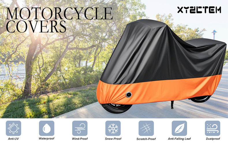 Customized Motorcycle Cover Rainproof, Sunproof and Dustproof Cover 210D Motorcycle Cover Full Coverage Factory Wholesale