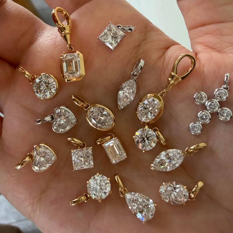 European and American style, openable cubic zirconia series, new cross-border fashion simple chain pendant, DIY jewelry, gold-plated copper, for women European and American style, openable cubic zirconia series, new cross-border fashion simple chain pendant, DIY jewelry, gold-plated copper, for women