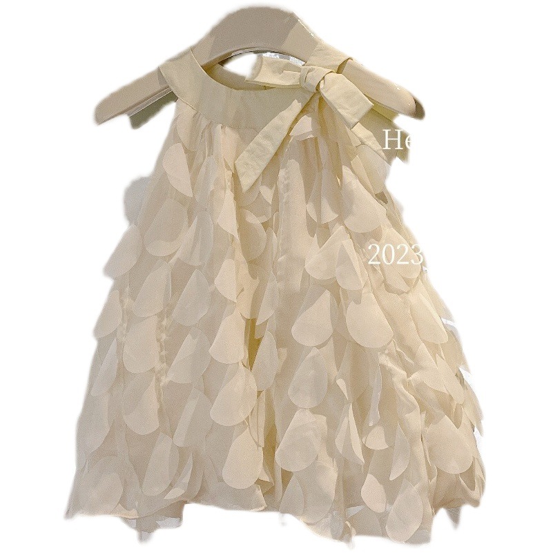 Vestido de niñas 2023 verano estilo occidental vestido de princesa de los niños bebé estilo occidental vestido de suspensión dz995