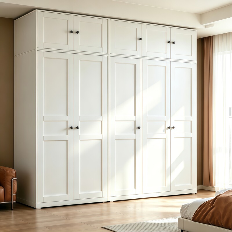 Steel wardrobe sliding door for home bedroom, easy to assemble, 2026 new model, metal storage cabinet for small apartments and rental properties Steel wardrobe sliding door for home bedroom, easy to assemble, 2026 new model, metal storage cabinet for small apartments and rental properties