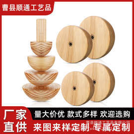 新款木制陶土工具多规格模具 木质陶模带手柄DIY压制模具压盘模具