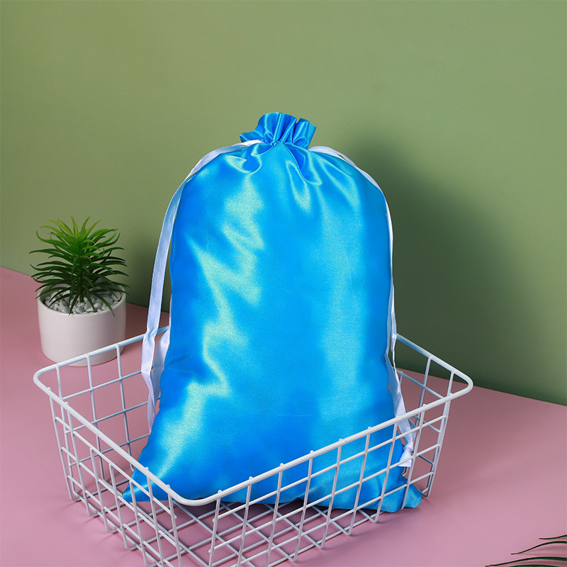 Glossy satin bag, eight satin bags, silk underwear dust-proof drawstrings, imitation silk storage bags wholesale