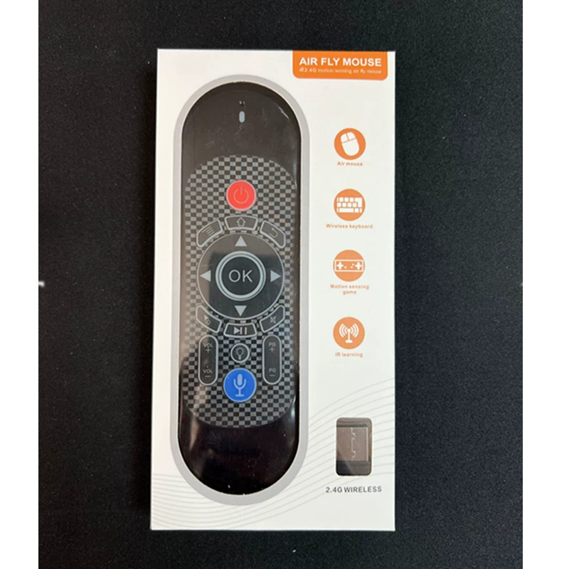 T120 Голосовой летающий мышь 2.4G с разноцветной подсветкой ТВ ПК Sky Box C120 обновление