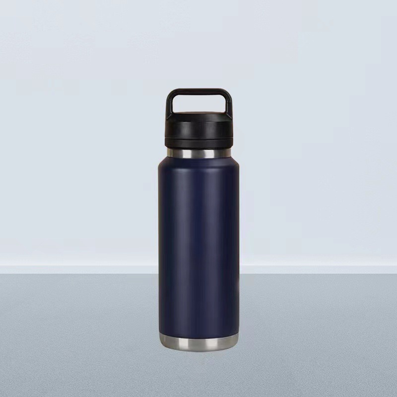 Suministro directo transfronterizo Taza de vacío de acero inoxidable de doble capa Taza de agua portátil con tapa de roscada Taza de agua deportiva al aire libre de gran capacidad