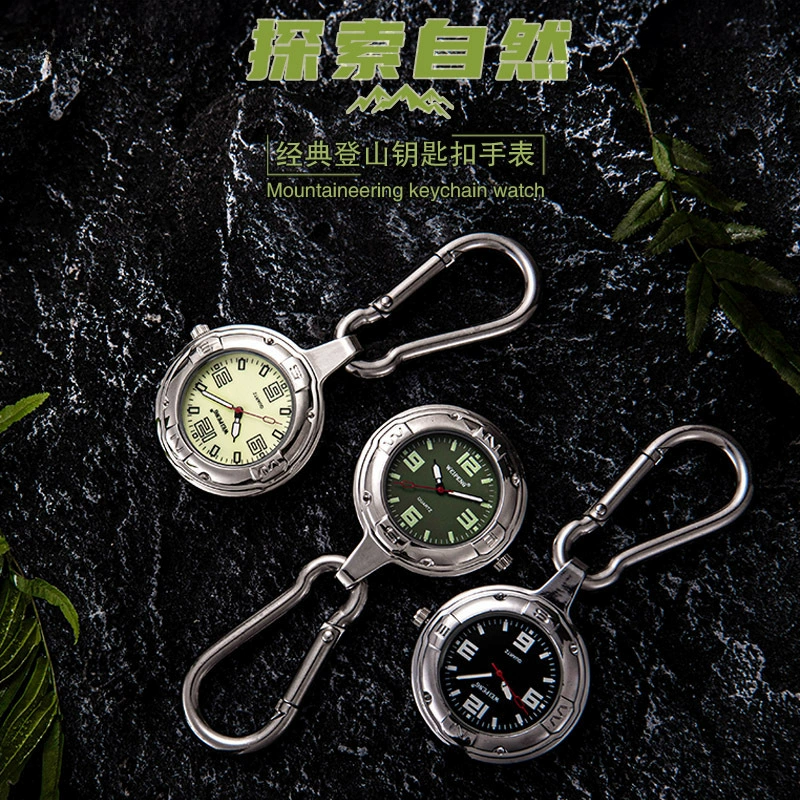 Universal travel keychain outside climbing, retro pocket watch, wholesale