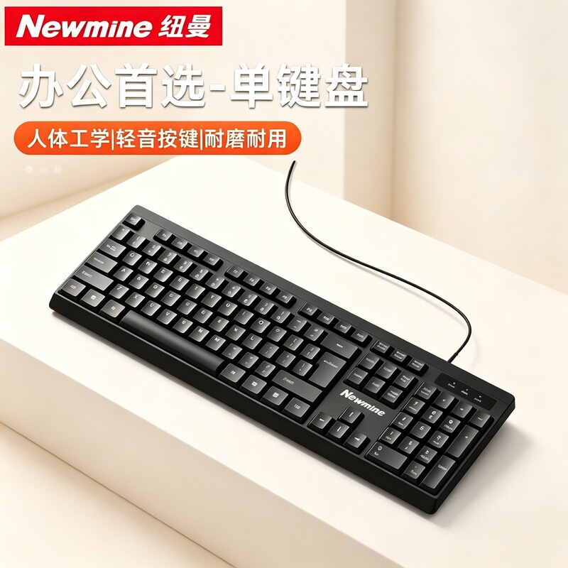 Newman Wired Keyboard Bk101 Office Business Soft-Key USB Interface Desktop Computer Notebook Universal Model Newman Wired Keyboard Bk101 Office Business Soft-Key USB Interface Desktop Computer Notebook Universal Model