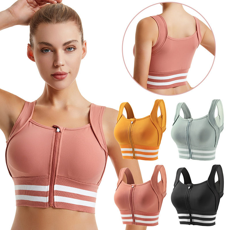 Customized Dynamic Shock-Proof and Stable Support Sports Bra with Front Zipper and Side Breast Collection, Medium and High Intensity Support Bra Customized Dynamic Shock-Proof and Stable Support Sports Bra with Front Zipper and Side Breast Collection, Medium and High Intensity Support Bra