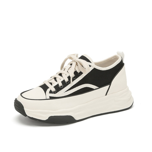 White Platform Sneakers for Women,  New Arrival, Small Size, Athletic Shoes, Dad Shoes, Thick Sole Canvas Shoes
