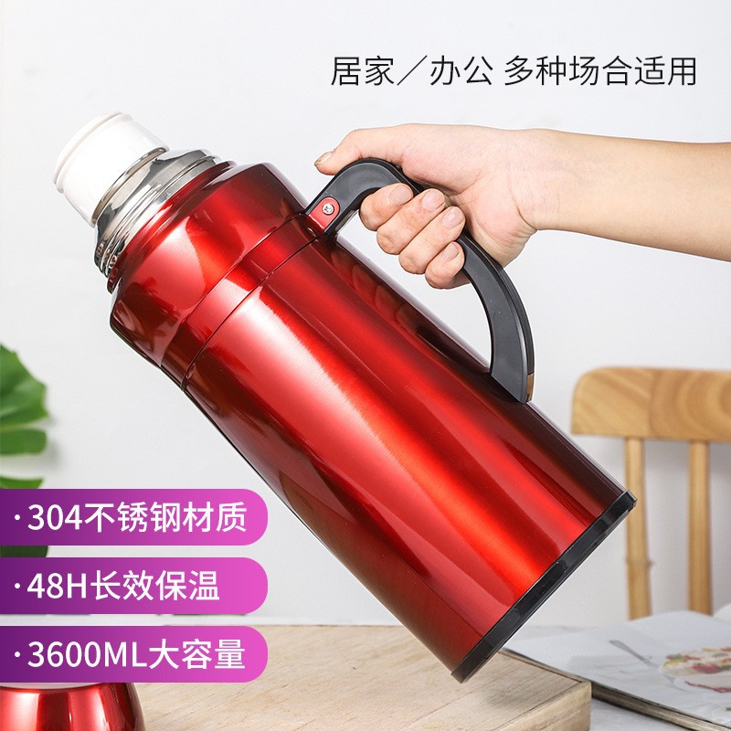 Transfronterizo 304 acero inoxidable termocalentador de gran capacidad botella de agua caliente portátil al aire libre para hombres y mujeres hervidor de agua caliente doméstico