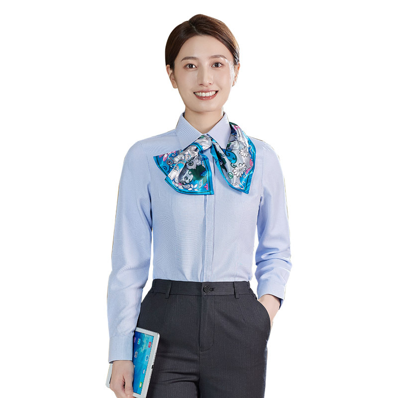 秋の男性の女性のシャツの農業銀行の制服の長袖のシャツの青い半袖のスーツの農業の新型の作業服
