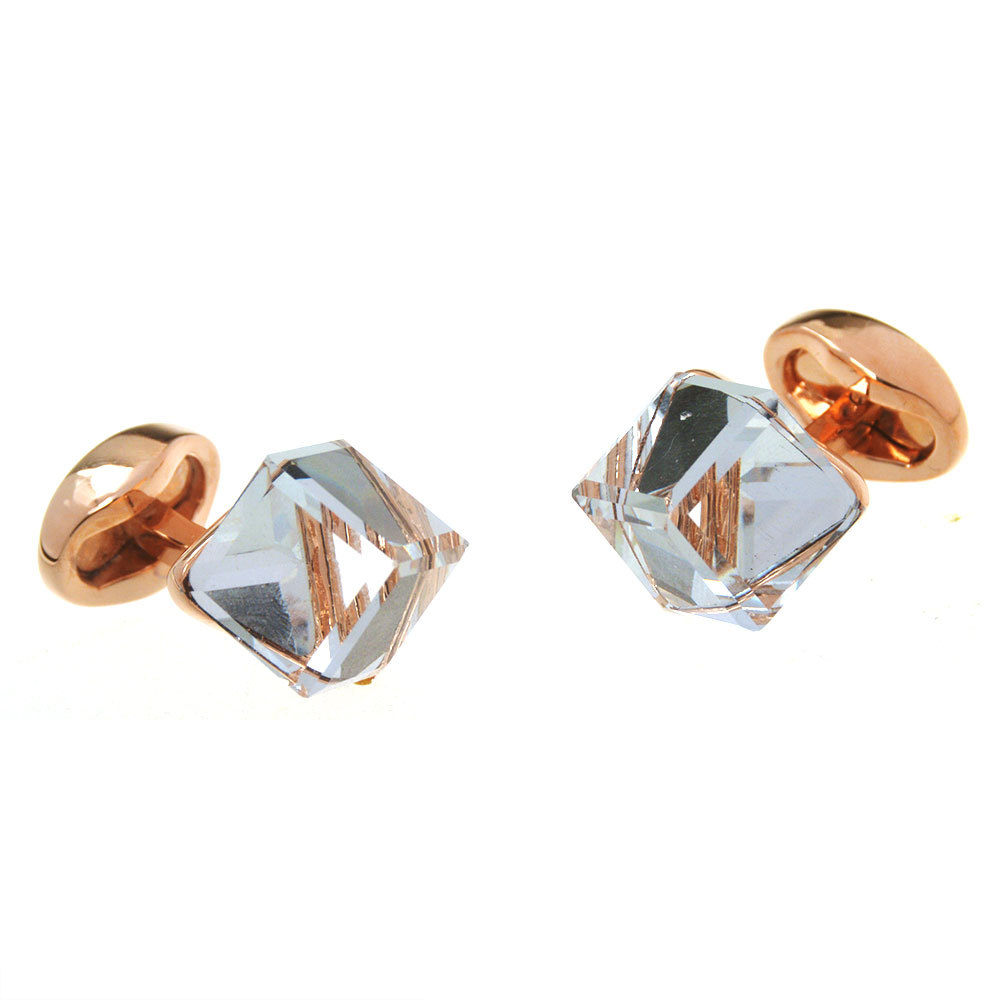 Luxury large crystal cufflinks, high quality European and American cufflinks, business men's clothing, French shirt accessories_voghion.com