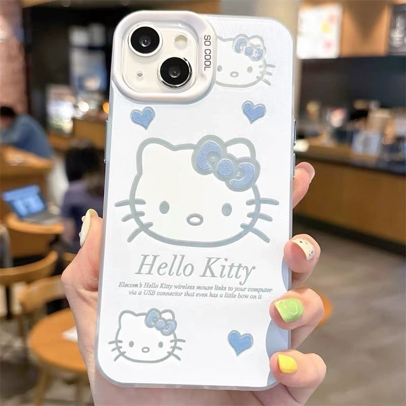 Чехол для телефона (Apple) Hello Kitty лазерная оболочка — для iPhone 7/8 до iPhone 16 Pro Max, белый
