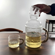 耐热玻璃冷水壶水杯水具套装复古风麻绳把手水壶家用凉水壶礼品