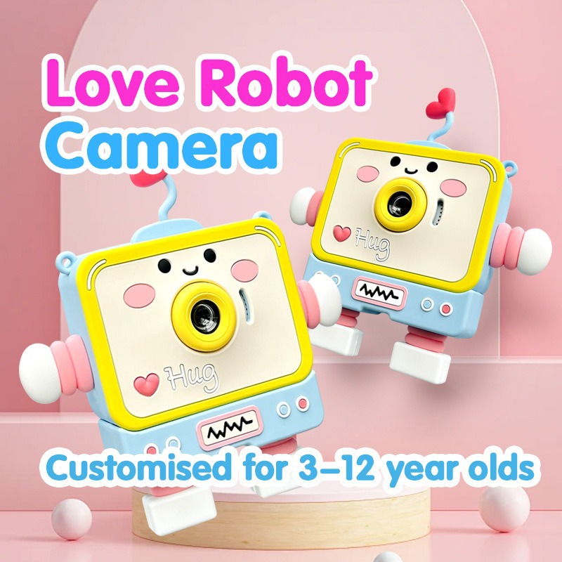 2025 New Love Robot Children's Camera Y6 Hd Cute Children's Camera Photo and Video Children's Gift